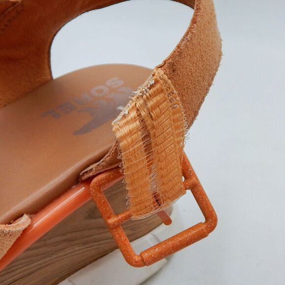 Sorel Joanie III Womens Tan Suede Slingback Wedge Sandals NL4673-877 Size 8 - Picture 12 of 14
